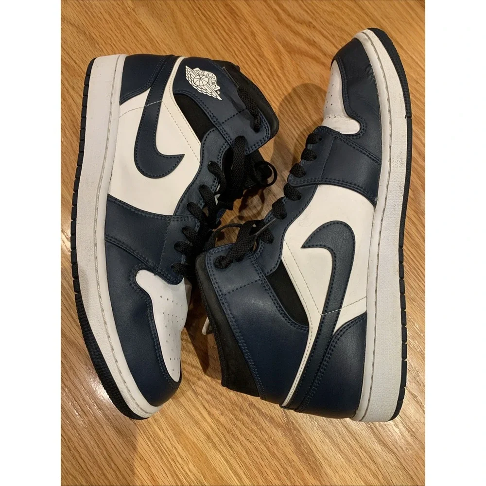 NIKE AIR JORDAN 1 MID RETRO OG ARMORY NAVY‎ SZ 14 554724-411